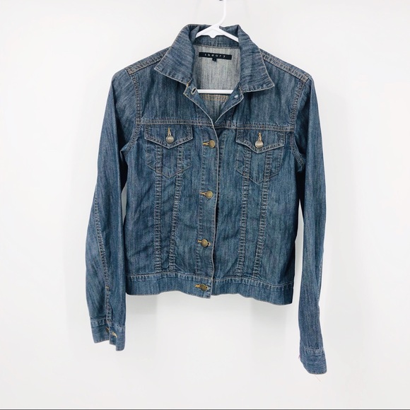 Theory Jackets & Blazers - Theory medium wash button front denim jacket